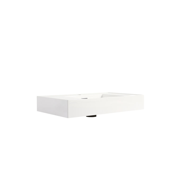 Lavabo de salle de bain 30 po en résine - gel, blanc, 28,93 po Profondeur, 17,62 po de largeur, 5 po de hauteur, 44,19 lb, facile à nettoyer - lavabo, profondeur, largeur, hauteur, temps d'entretien