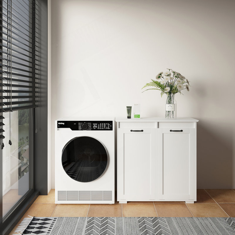 Armoire à linge avec 2 sacs à doublure amovibles, parfaite pour une gestion organisée et efficace de la lessive dans n'importe quelle maison.