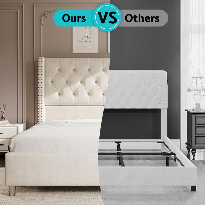 Occoquan Upholstered Wingback Bed