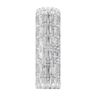 Sarella 4 Light 22in Wall Sconce in White with Clear Heritage Handcut Crystals