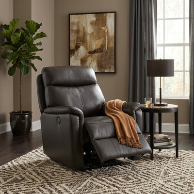 Fauteuil inclinable électrique en similicuir avec port USB intégré et support ergonomique