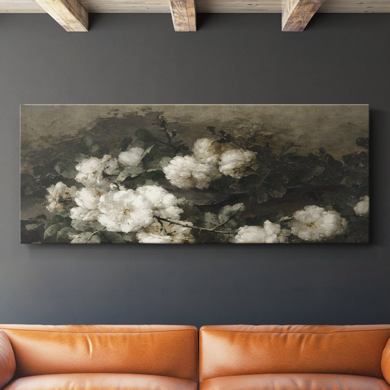 Botanical Series-CDII- Toile tendue avec châssis - Prêt à accrocher, H 12 po x l 30 po