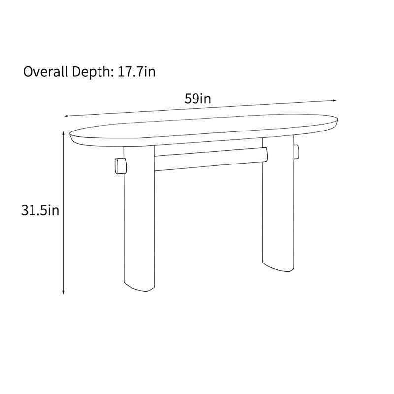 Console minimaliste moderne de style italien, Beige