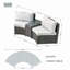 Ensemble de conversation modulaire en rotin 8 pièces avec coussins Webster-376040642