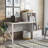 Theo Executive Desk with Power Outlet-827194386