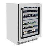ZLINE Autograph 24" Touchstone Wine Cooler w/ DuraSnow Glass Door & Black Handle