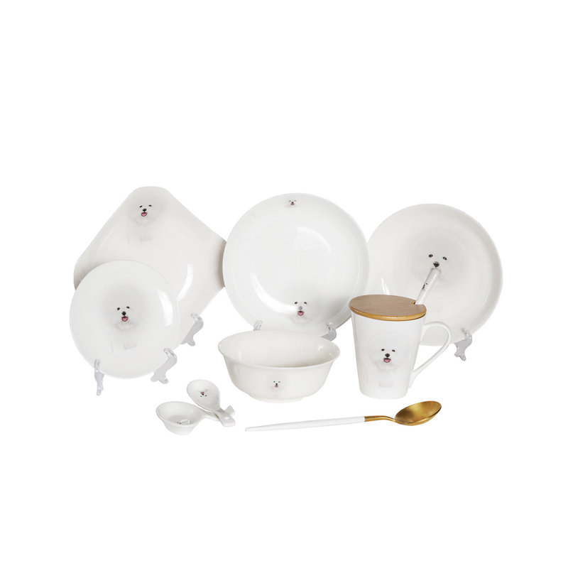 Service de table en porcelaine 11 pièces - Bichon