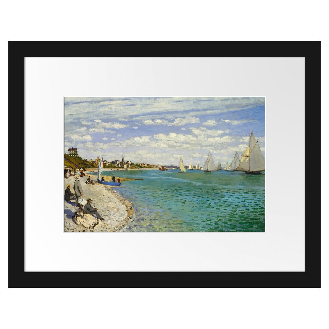 Gerahmter Kunstdruck Regatta at Sainte von Claude Monet