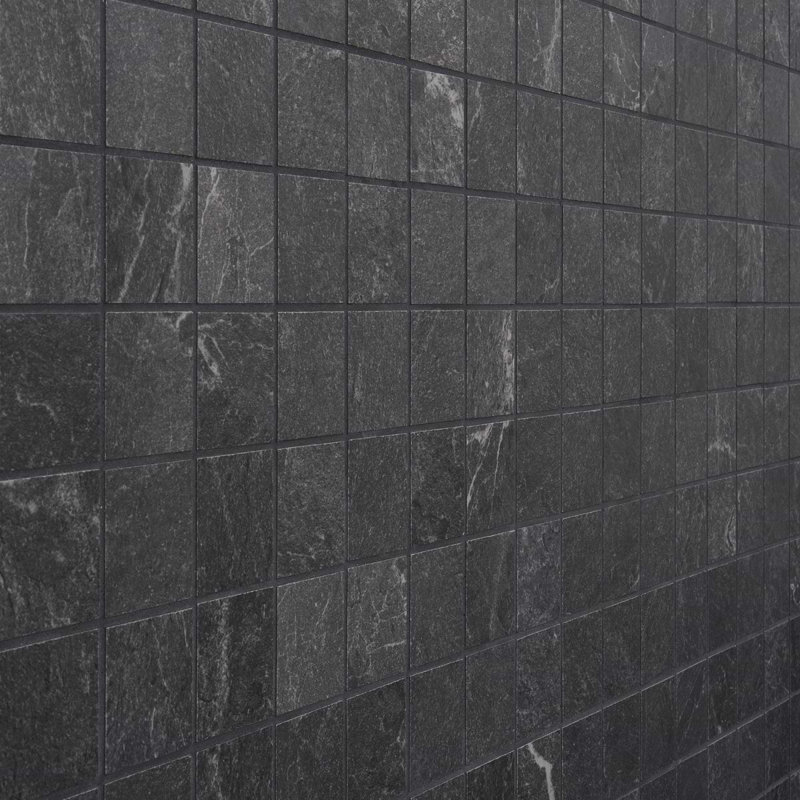 ZenTech 2x2 Matte Porcelain Mosaic Tile, Graphite Gray