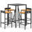  Garden Bar Set Black