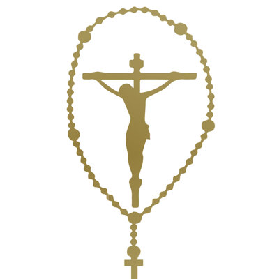 Décalcomanie murale crucifix rosary