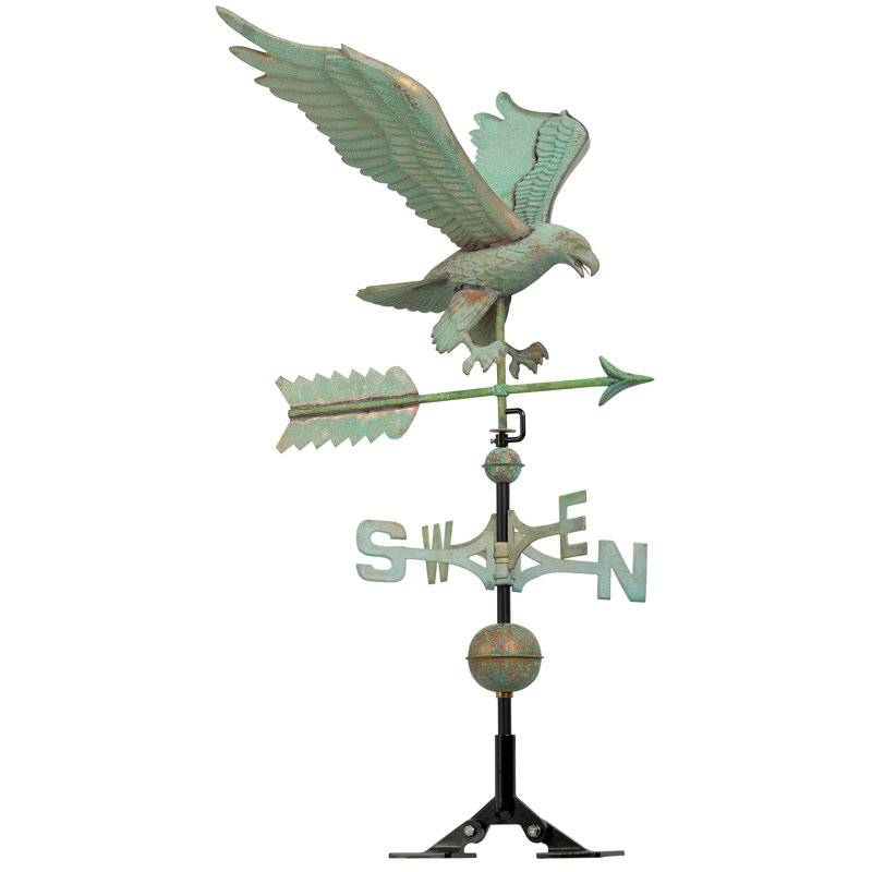 Girouette cuivre eagle, Vert-de-gris