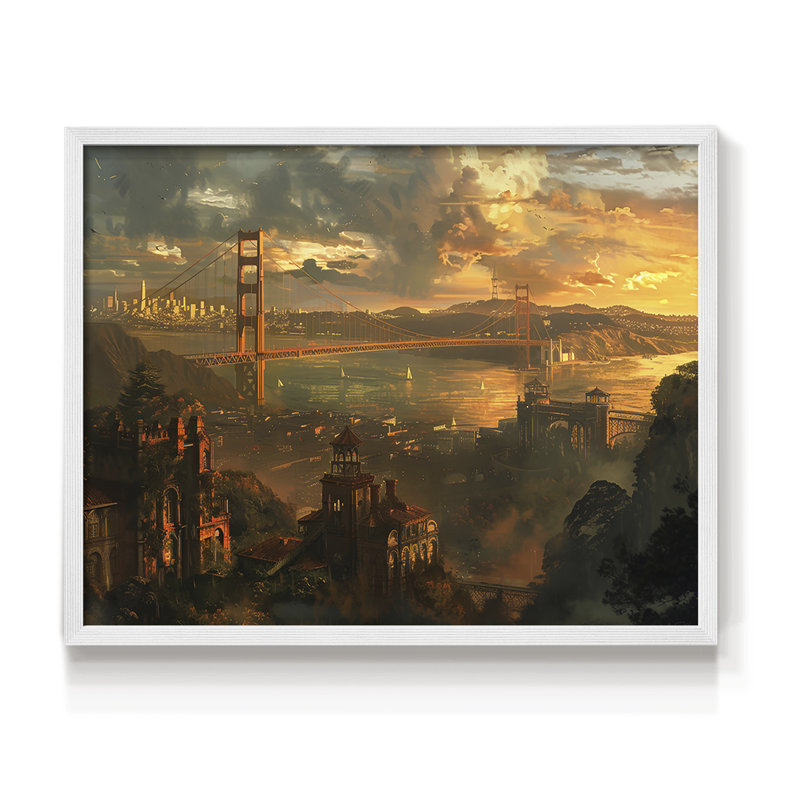 Paysage - Cxxxix - Reproduction encadrée - réversible, H 22 po x l 28 po, Blanc