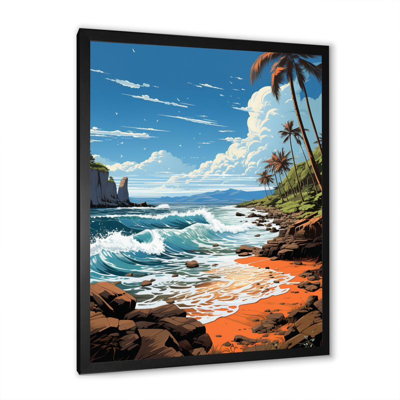 «Beach Photo Tropical Vibes XX» sur toile, L 12 po x H 20 po, Cadre photo noir