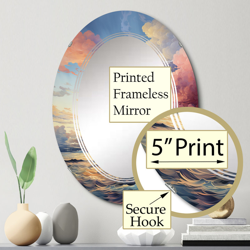 Goulaine - Miroir mural paysager ovale, 30 po x 20 po