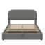 Lit plateforme en molleton Teddy (rembourré) - Système de rangement hydraulique inclus-2044208654