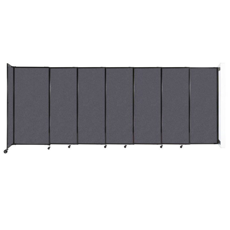 Cloison portative Soundsorb, H 72 po x l 186 po x P 26 po, Gris foncé