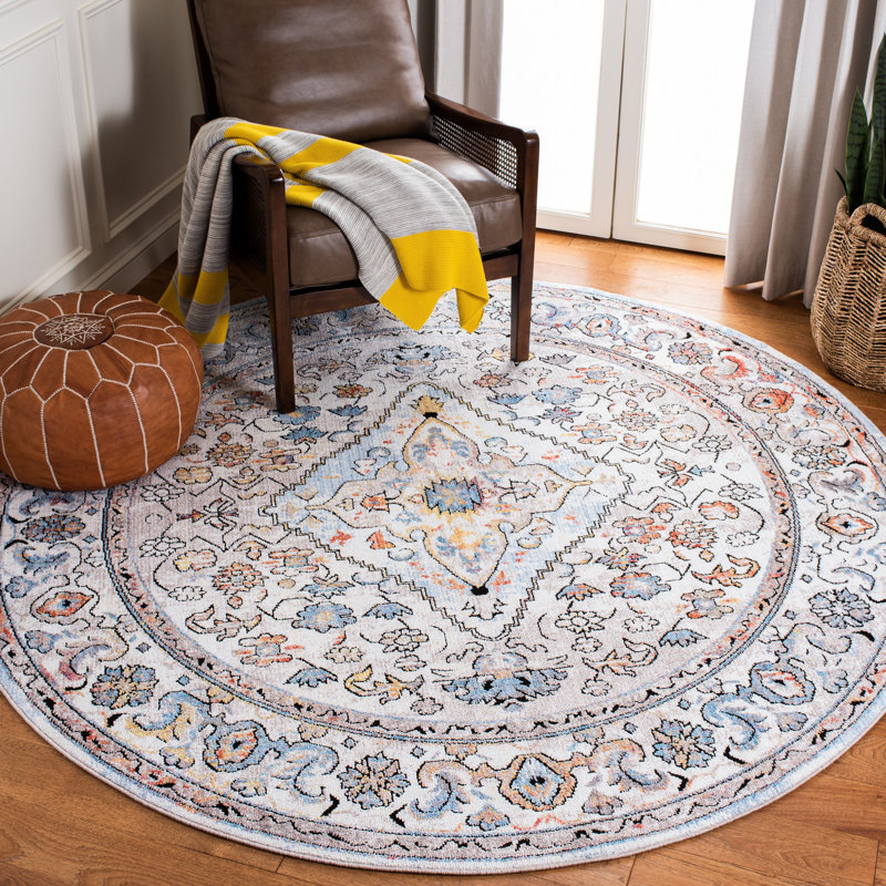 Gardner Performance Floral Rug, Round 7'