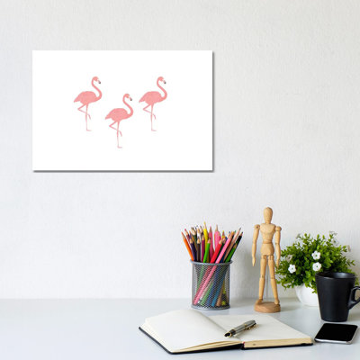 Flamingo Friends 1 Piece Wrapped Canvas Wall Art