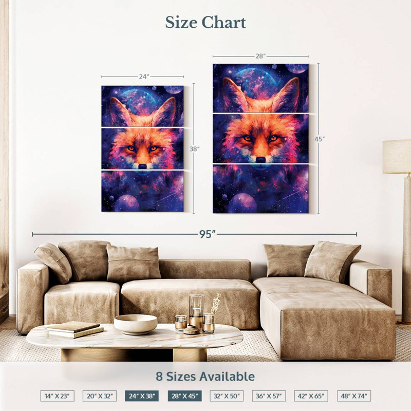 Brampt Cosmic Fox I, 38" H x 24" W