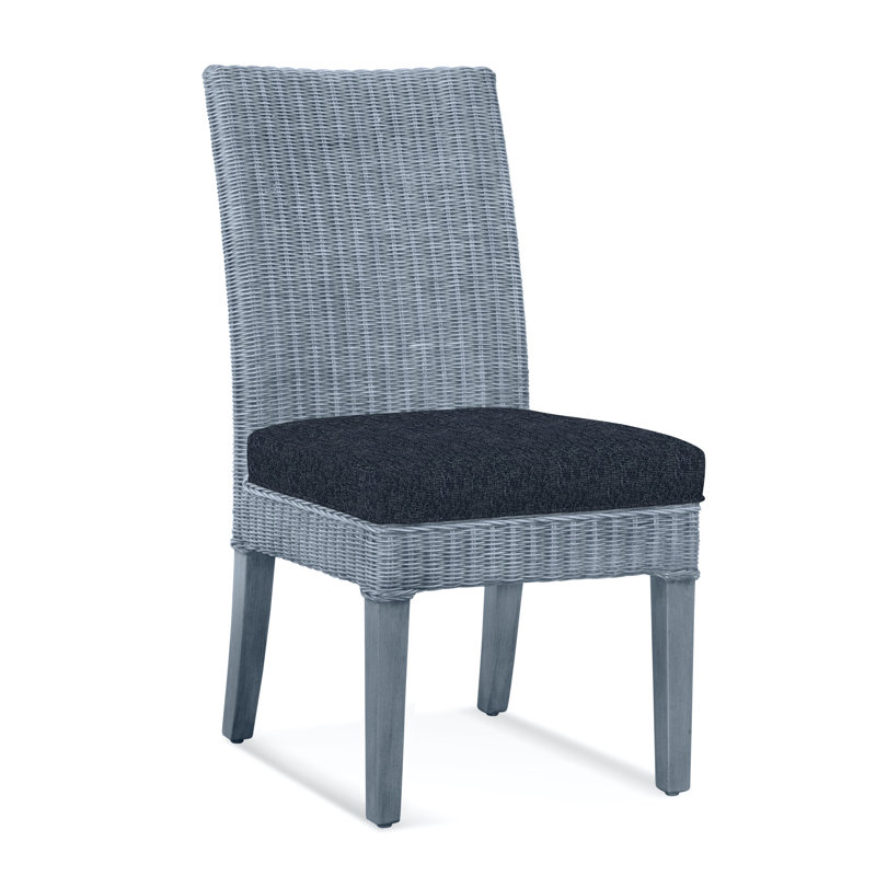 Farmhouse Upholstered Dining Chair, Sea Glass, Navy Crypton Performance; 0822-61