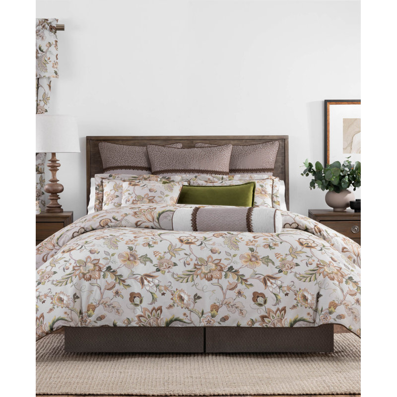 Esmeralda Floral Canvas Square Throw Pillow