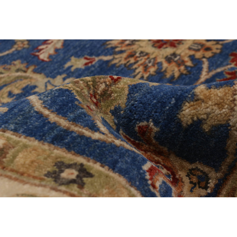 Tapis bleu foncé noué à la main One Of Kind Jamshidpour 5 pi 0 po x 6 pi 9 po