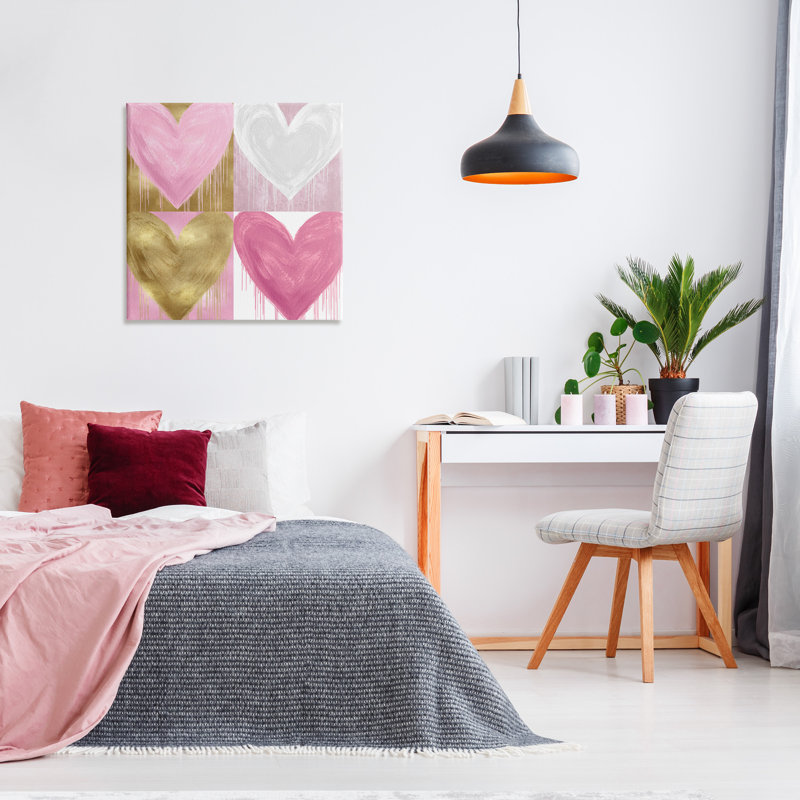 «Glam Hearts» par Lindsay Rodgers - reproduction d'art, H 30 po x l 30 po