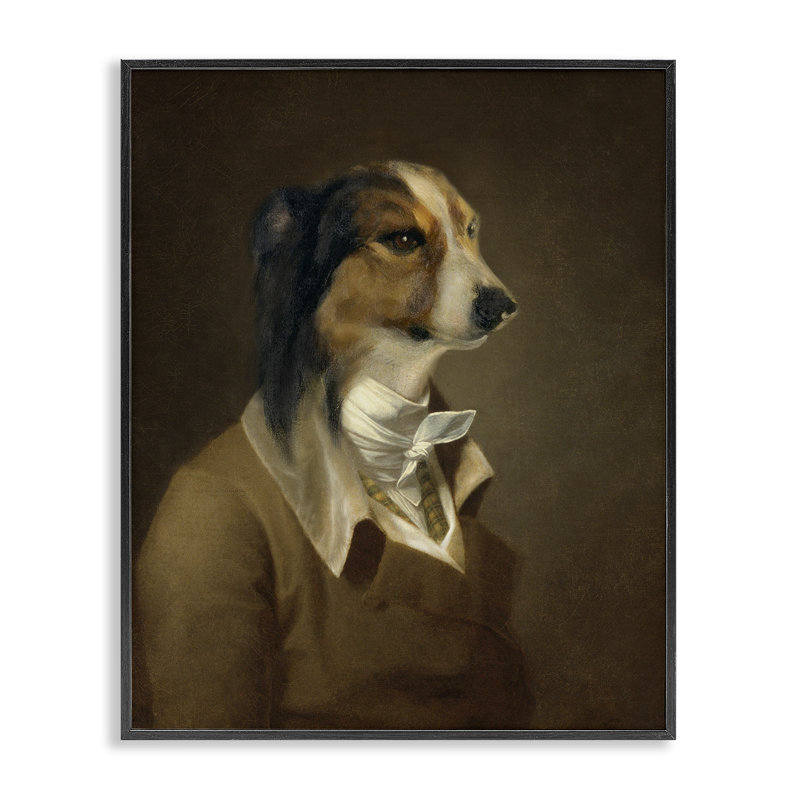 "Classic Attire Dog", art giclée par CAD Designs, Giclée encadrée noir minuit, H 14 po x l 11 po