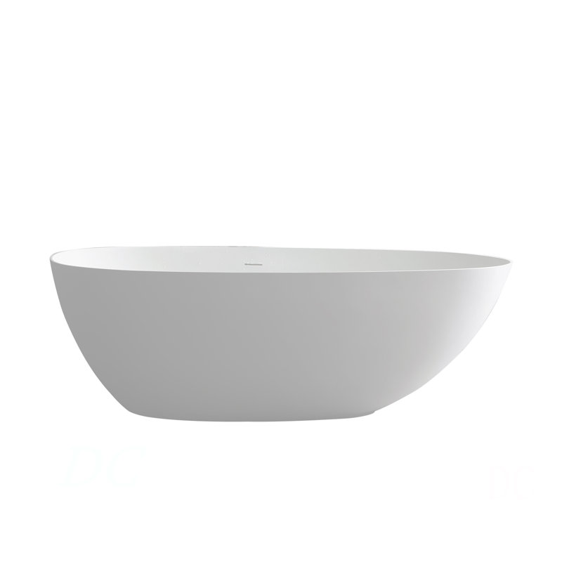67" Premium Solid Surface Deep Soaking Bathtub