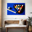 Boules de billard Senne sur table bleue-108155402