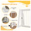 Barrière pour animaux autoportante en bois rétractable PawHut