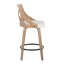 Tabouret de comptoir à hauteur fixe de 26 po avec pieds en bois courbé et repose-pieds rond Dannie-90141463-132717558-90141464