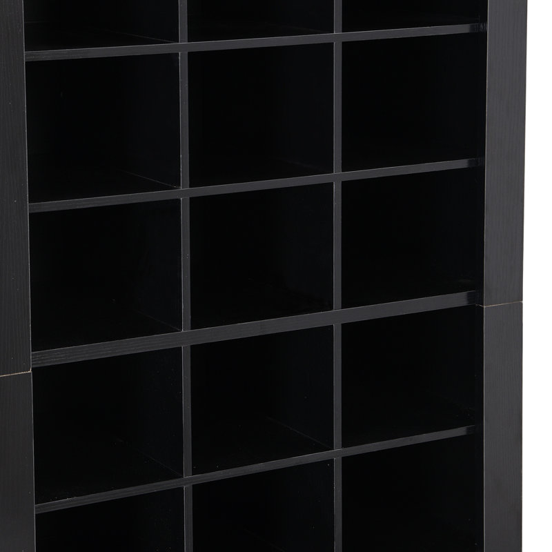 Console stylisée à 30 casiers à chaussures, Noir
