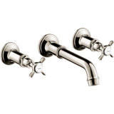 AXOR Montreux Wall Mounted Bathroom Faucet Trim with Cross Handles Faucet Trim Only
