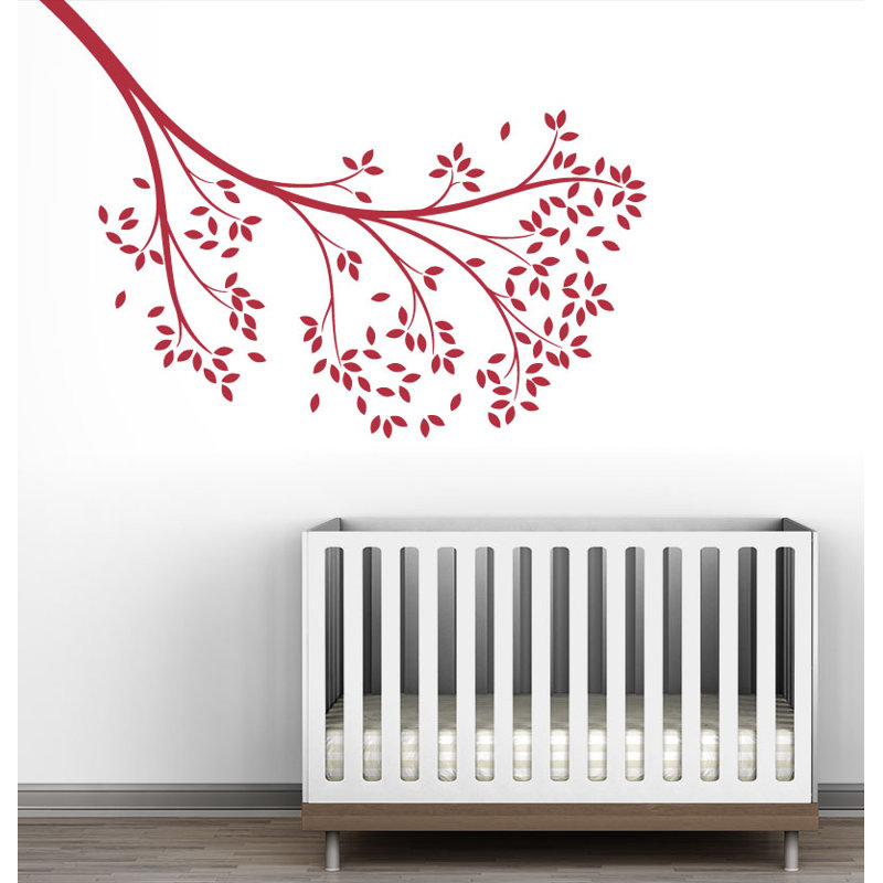 Plants & Flowers Non-Wall Damaging Wall Decal, Red