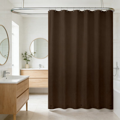 Ensemble de rideau de douche 3 en 1 avec doublure et crochets, rideau de douche en tissu imperméable pour salle de bain, solution de salle de bain complète avec doublure magnétique pour un confinement supérieur de l'eau