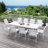 108.3'' x 39.4'' 10-Person Extendable Rectangular Aluminum Outdoor Dining Table with Built-in Table Leaf-388118560