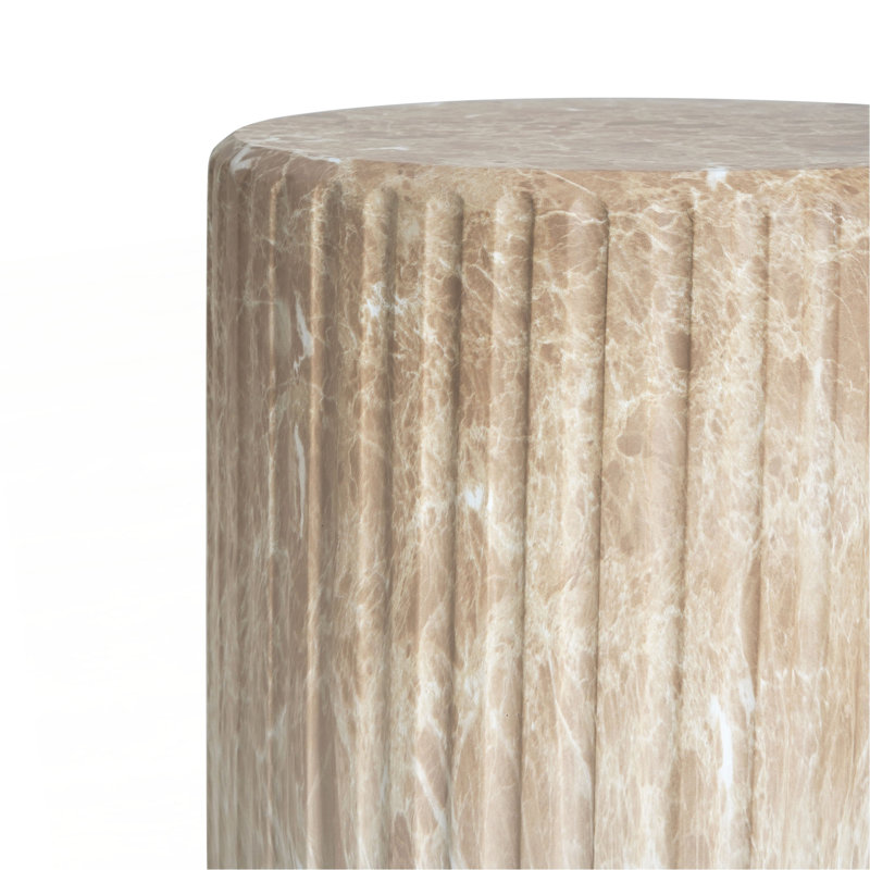 Outdoor Cicci Carved Side Table, Gold
