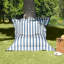 rucomfy Beanbags Indoor/Outdoor Striped Giant Squarbie Adult Beanbag. Pre Filled Floor Cushion, Armchair or Lounger. Water & UV Resistant