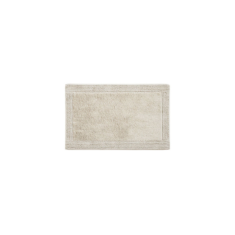 100% Cotton Tufted 3000 GSM Reversible Bath Rug Natural, Rectangle 1'9" x 2'10"