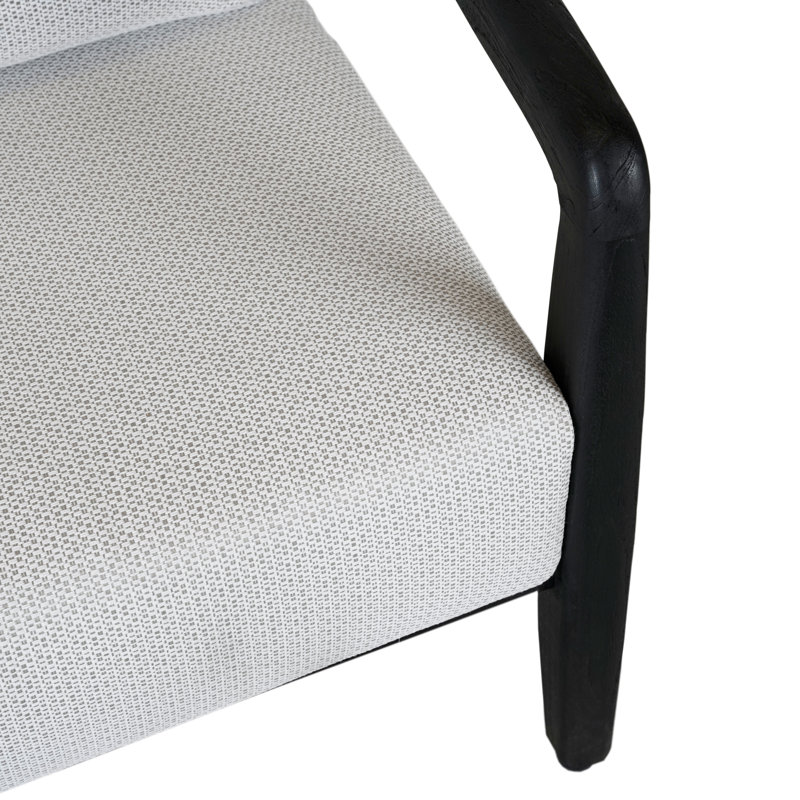 Chaise de patio avec coussins Aria, Noir