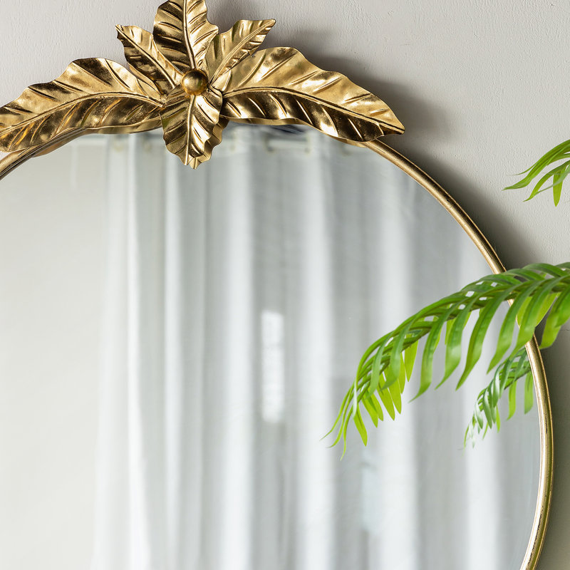 Iron Frame Vertical Round Mirror