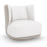 Seville 32" W Polyester Swivel Wingback Chair
