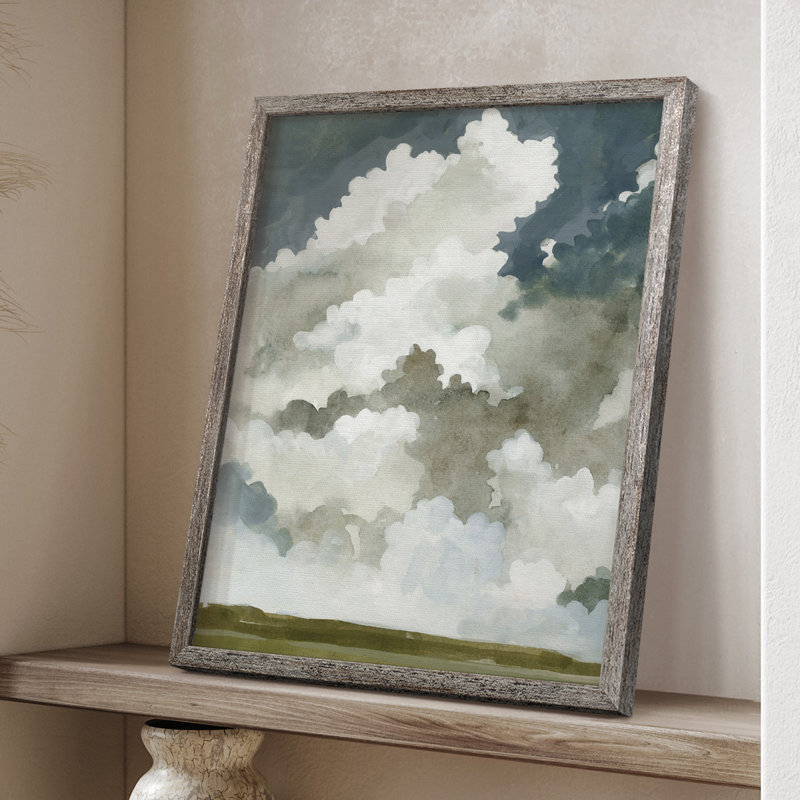 «Vast Neutral Sky I», reproduction encadrée - bois massif, H 11 po x l 9 po
