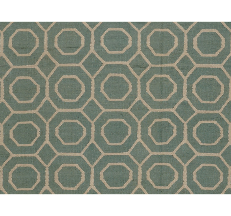 Geometric Area Rug in Gray/Green