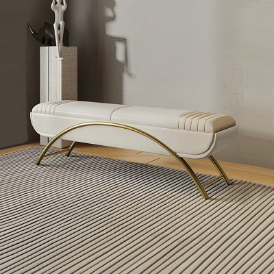 Banc rembourré avec tabouret italien
