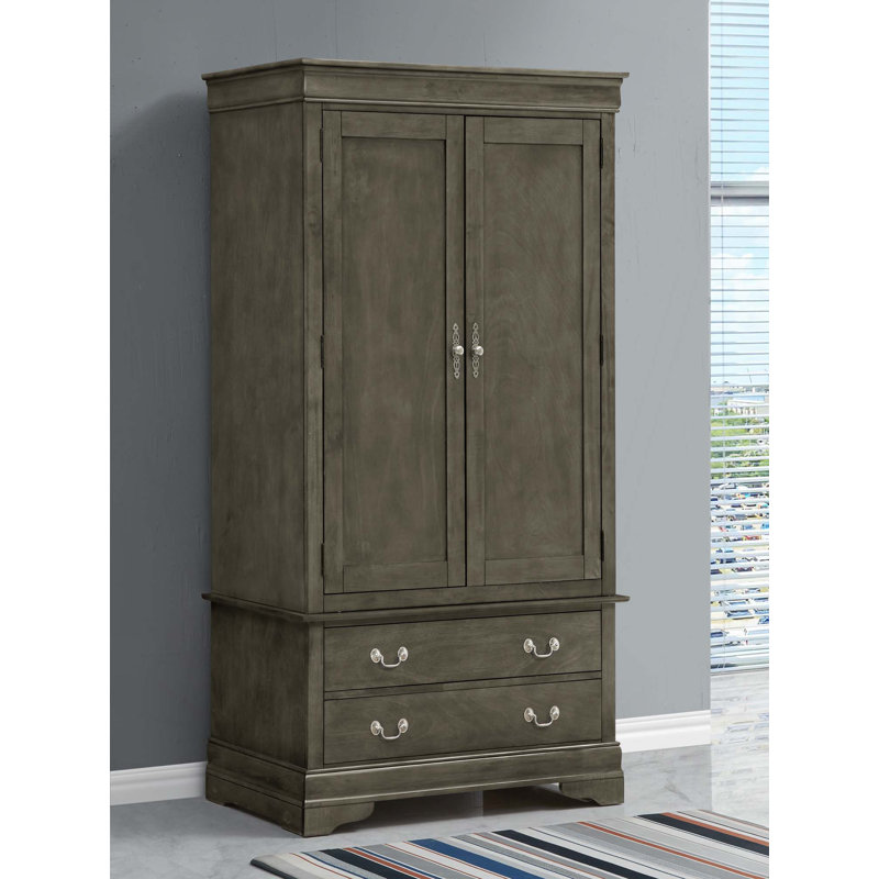 Armoire spacieuse avec portes doubles et tiroirs inférieurs