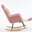 Fauteuil oscillant berçant en tissu avec coussins et repose-pieds Teddy-106814587