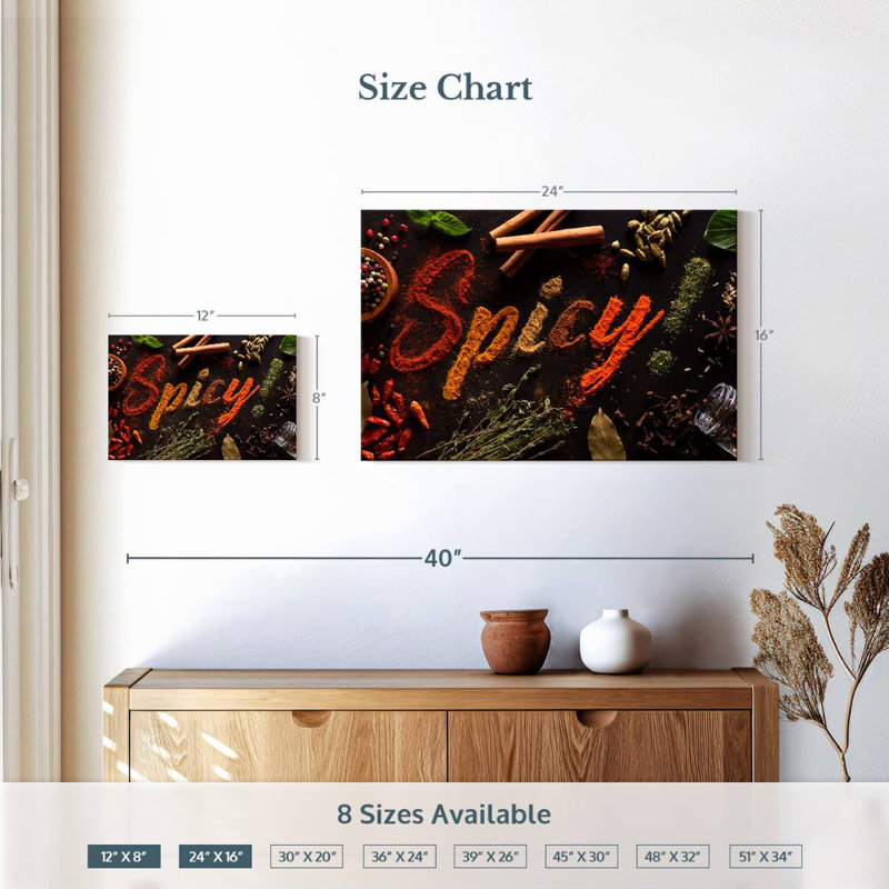 Yarlin Spicy Typography, 16" H x 24" W